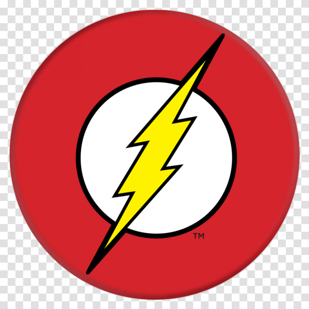 Popsockets Dc Comics Grip Price And Features Flash Logo, Symbol, Trademark, Sign, Star Symbol Transparent Png