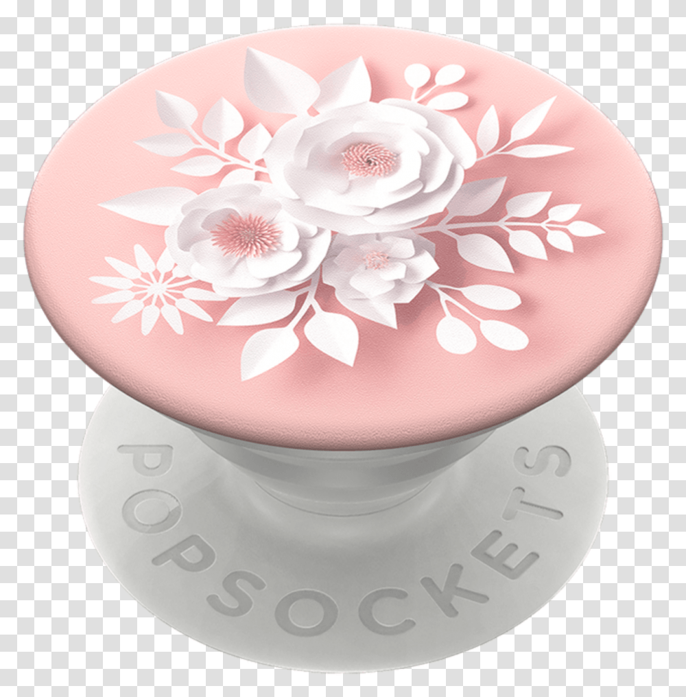 Popsockets Paper Flowers Pink Flower Popsocket, Birthday Cake, Porcelain, Art, Pottery Transparent Png