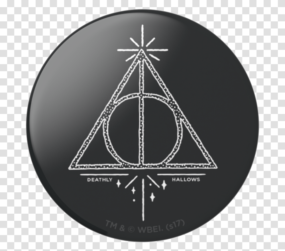 Popsockets Popgrip Deathly Hallows Swappable Phone Grip In Popsocket Harry Potter, Triangle, Symbol, Logo, Trademark Transparent Png