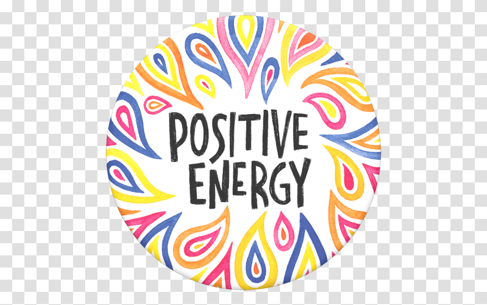 Popsockets Positive Energy Swappable DesignData Positive Energy Popsocket, Logo, Trademark, Badge Transparent Png