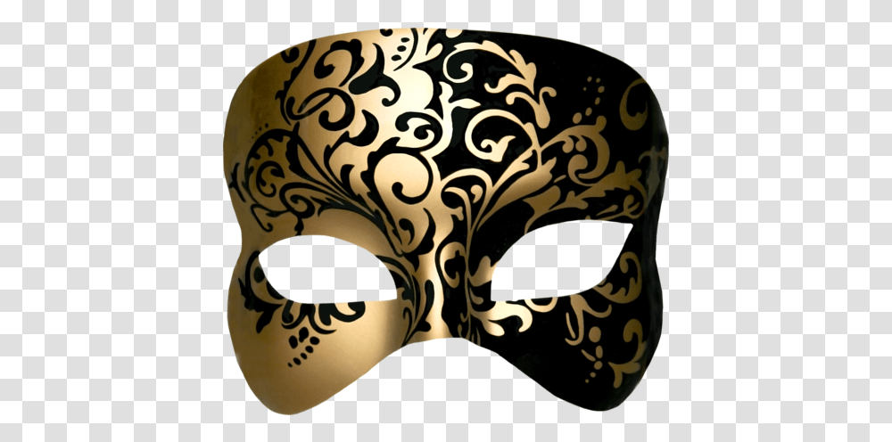 Popular And Trending Anonymous Mask Stickers Gold And Black Masquerade Mask, Crowd, Parade, Carnival Transparent Png