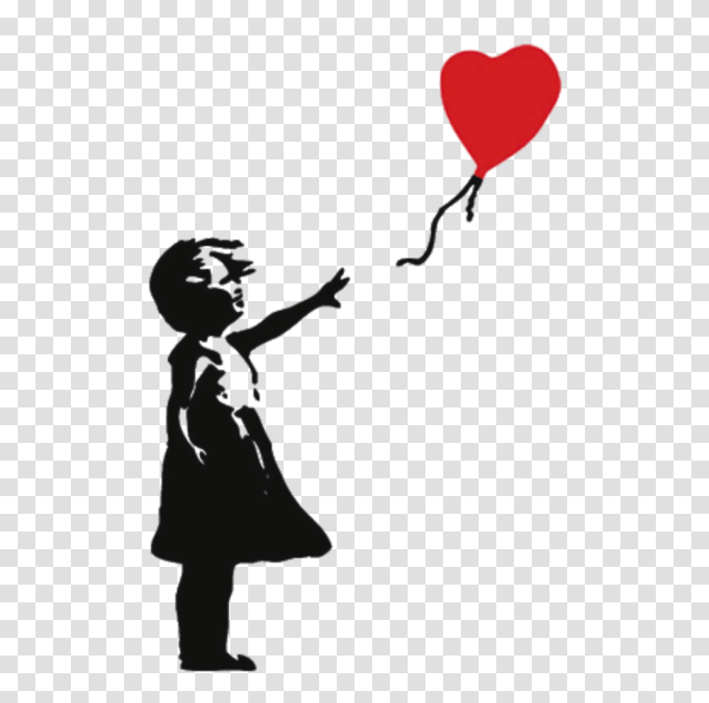 Popular And Trending Banksy Stickers, Ball, Person, Human, Balloon Transparent Png