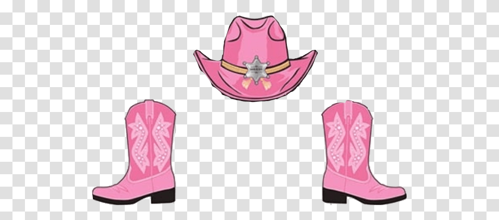 Popular And Trending Cowgirl Hat Stickers, Apparel, Cowboy Hat, Footwear Transparent Png