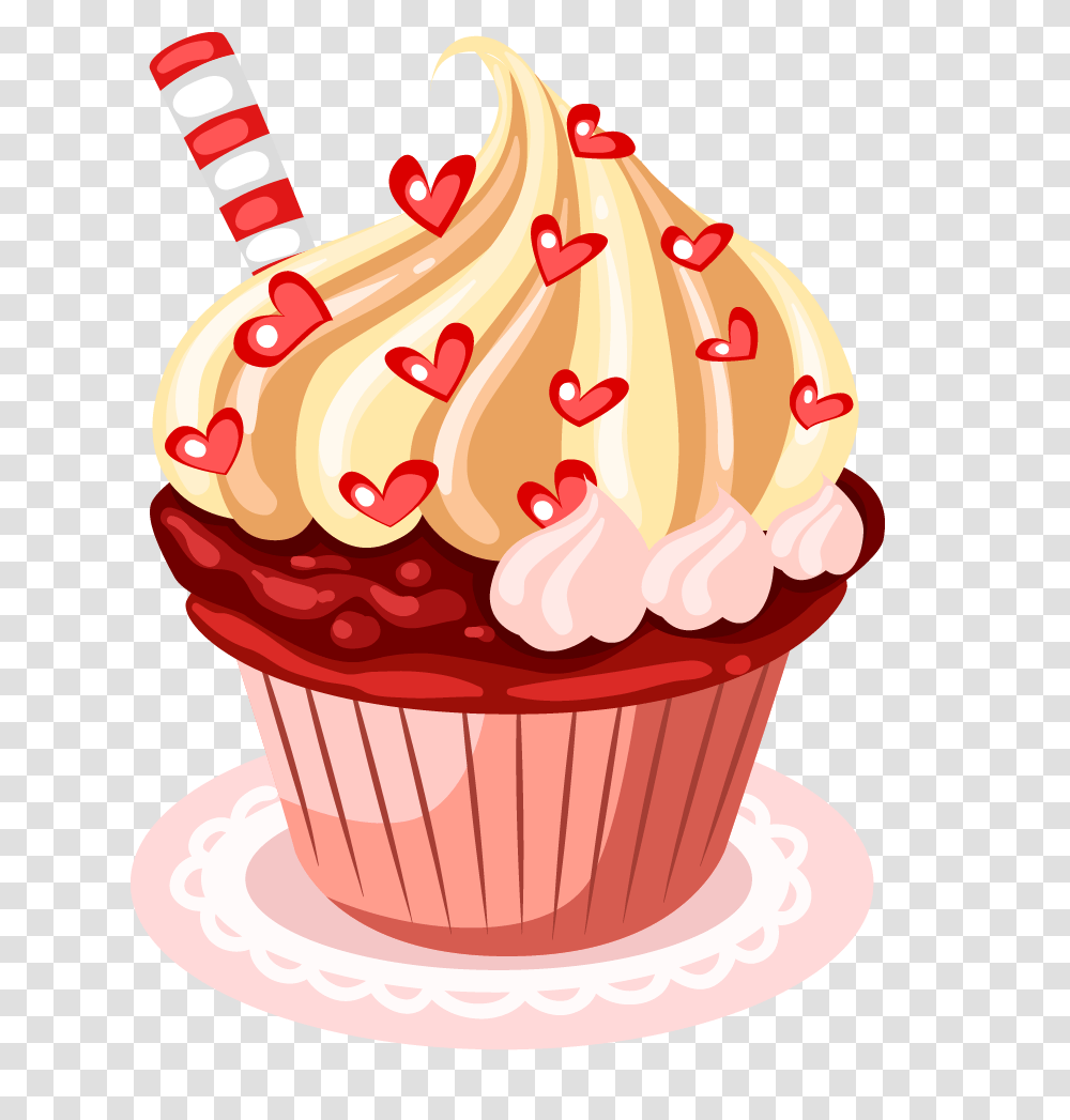 Popular And Trending Cupcake Cute Stickers, Cream, Dessert, Food, Creme Transparent Png