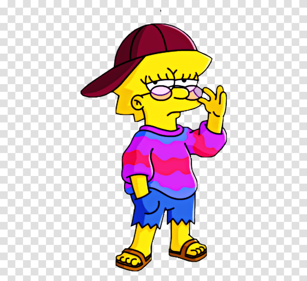 Popular And Trending Hipster Girls Stickers On Lisa Simpson Hippie, Person, Baseball Cap, Hat Transparent Png