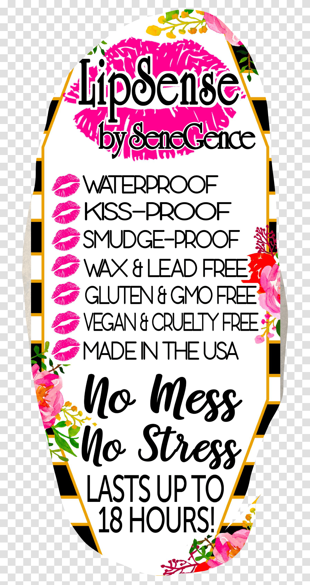 Popular And Trending Lipsense Stickers, Word, Flyer, Advertisement Transparent Png