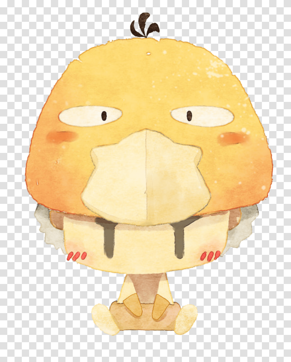Popular And Trending Psyduck Stickers, Food, Sweets, Dessert, Cream Transparent Png