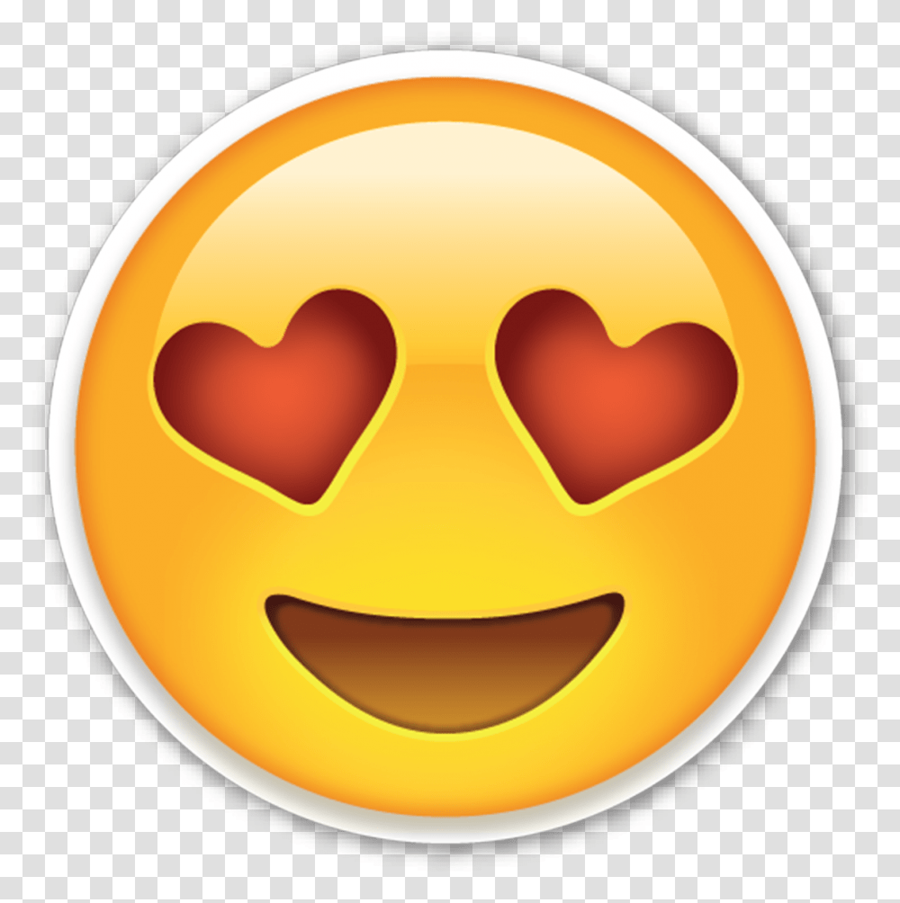 Popular Emojis Heart Eyes Emoji Sticker, Label, Text, Outdoors, Pac Man Transparent Png