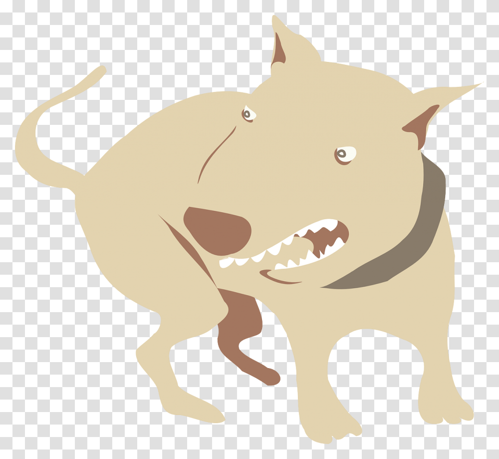 Por Qu Mi Perro Muerde La Escalera De La Agresin Aggressive Dog Cartoon, Animal, Face, Mouth, Lip Transparent Png