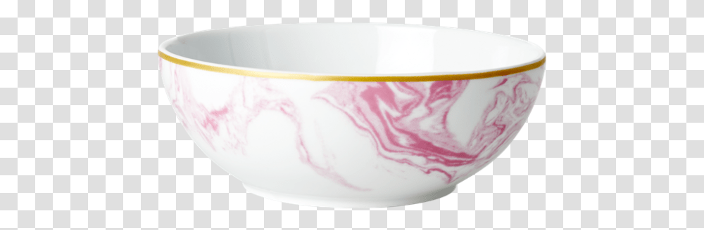 Porcelain Breakfast Bowl Marble Print Bubblegum Pink By Rice Dk Bowl, Diaper, Tub, Bathtub, Petal Transparent Png