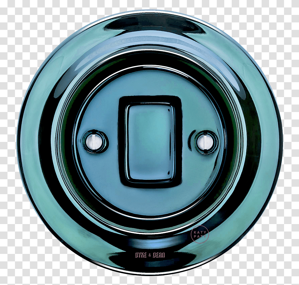 Porcelain Wall Switch Dark Blue Fat Button, Hubcap, Tire, Machine, Logo Transparent Png