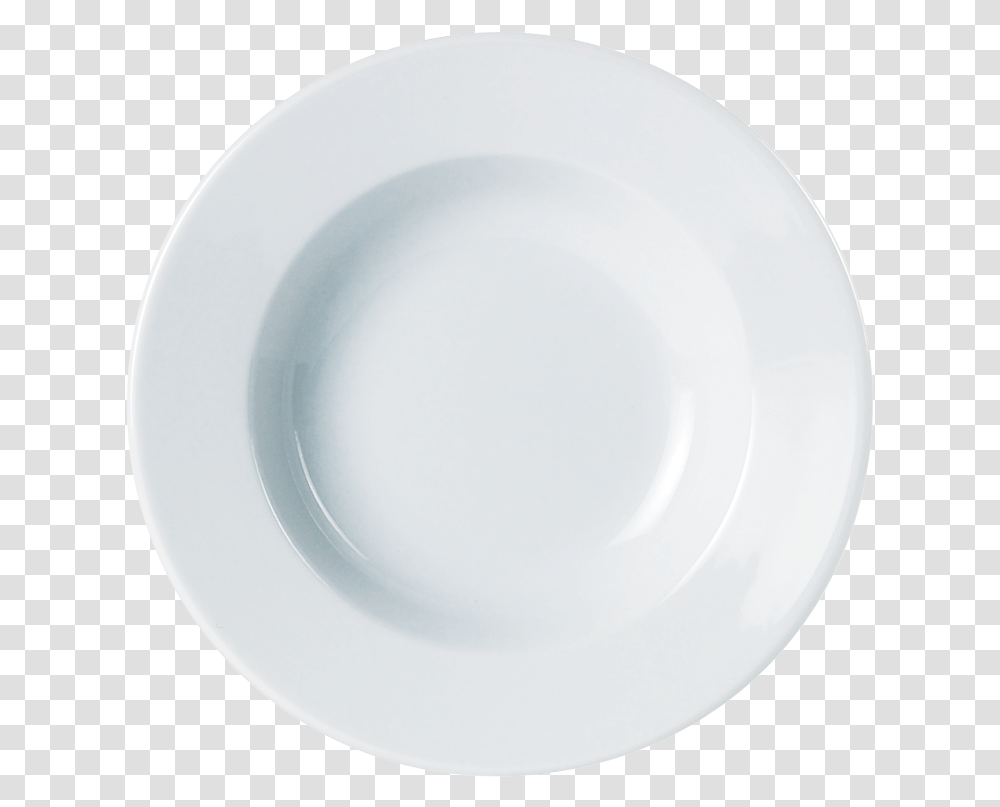 Porcelite Pastasoup Platebowl 9in White Dinner Plate With Black Background, Porcelain, Pottery, Dish Transparent Png