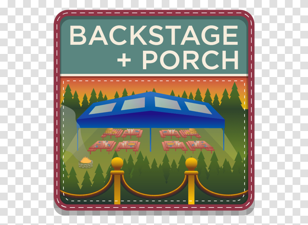 Porchandbackstage Badge 06july Sign, Advertisement, Poster, Flyer, Paper Transparent Png