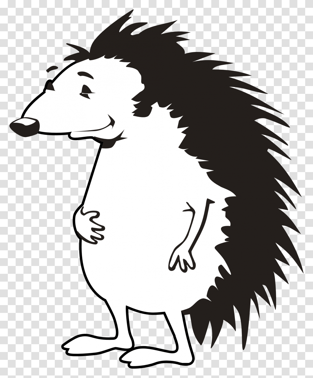 Porcupine Clipart Black And White, Animal, Stencil, Bird, Mammal Transparent Png