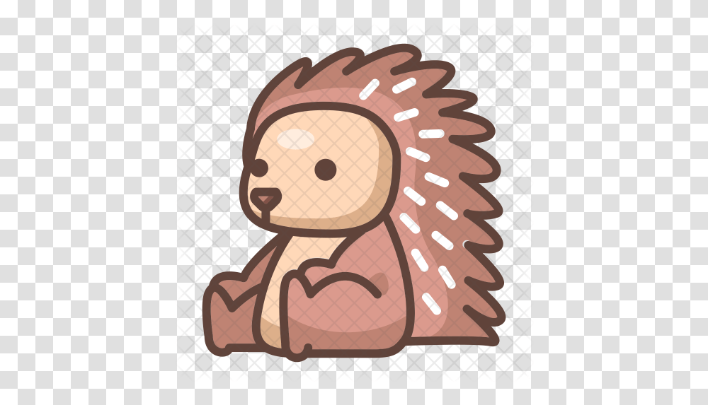 Porcupine Icon Of Colored Outline Style Porcupine Icon, Baby, Vegetation, Plant, Doll Transparent Png