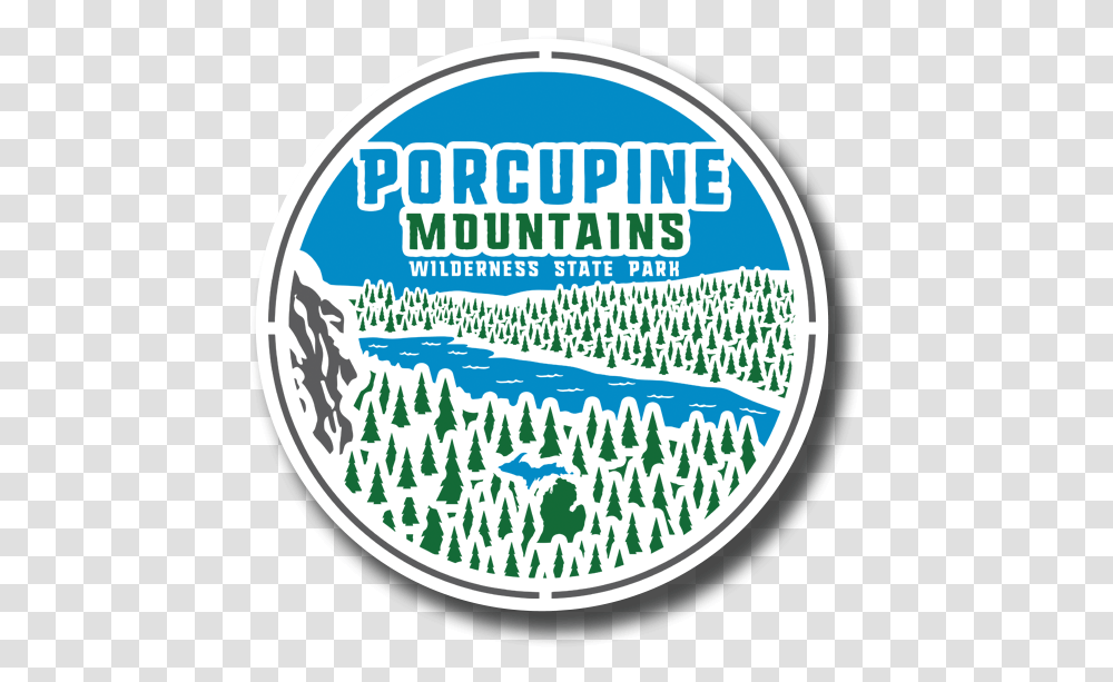 Porcupine Mountains Circle, Label, Sticker, Logo Transparent Png