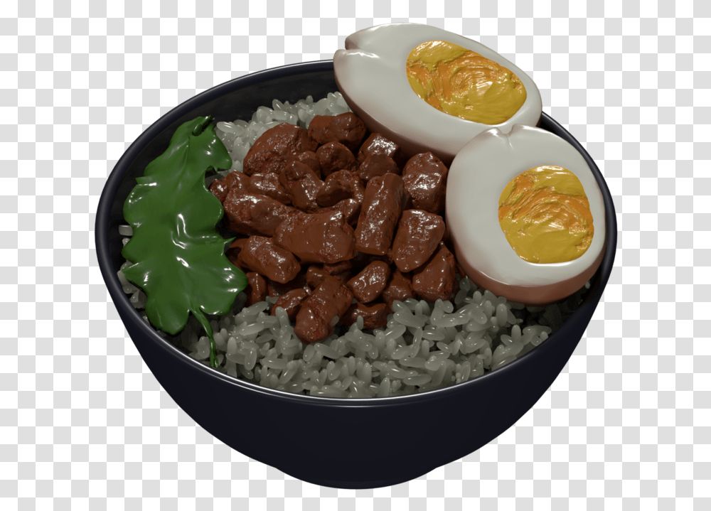 Pork Amp Rice Boiled Egg, Food, Meal, Dish, Platter Transparent Png