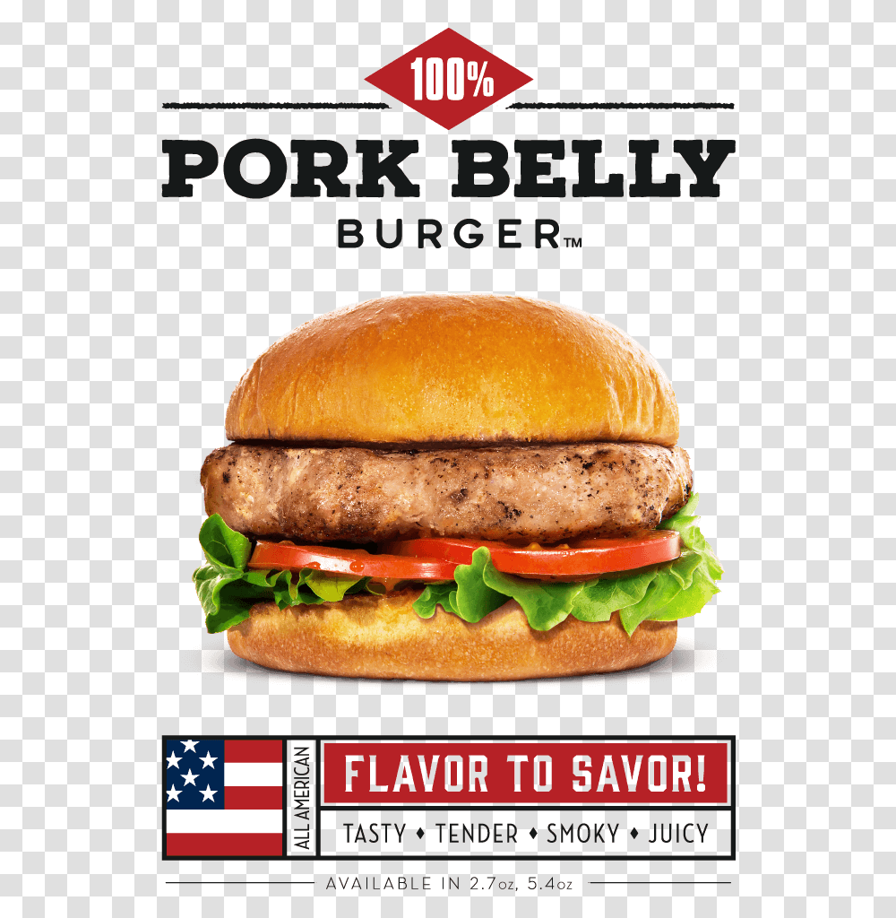Pork Belly Burger Patty, Food Transparent Png