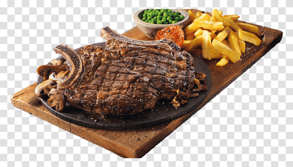 Pork Chop Clipart Steak, Food, Plant, Fries, Pea Transparent Png