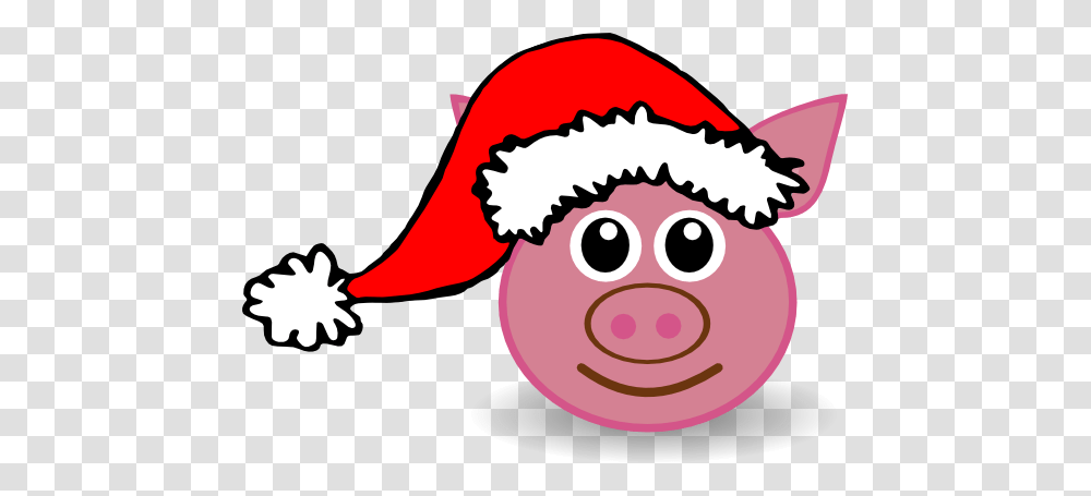 Pork Clipart Christmas Pig, Animal, Label, Mammal Transparent Png