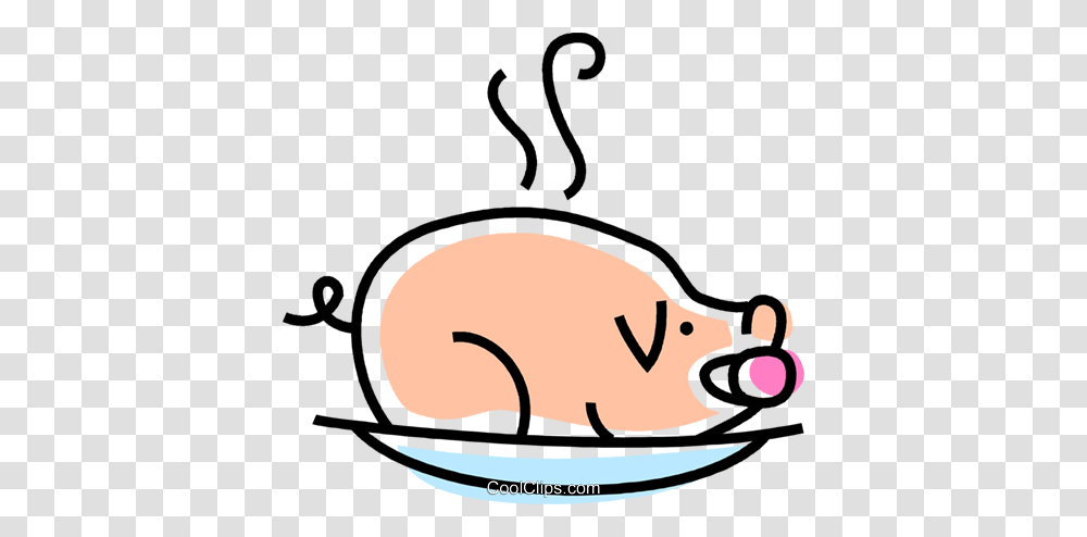 Pork Royalty Free Vector Clip Art Illustration, Animal, Food, Mammal Transparent Png