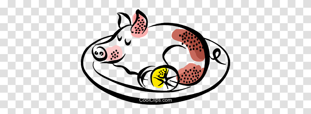 Pork Royalty Free Vector Clip Art Illustration, Animal, Meal, Bowl, Leisure Activities Transparent Png