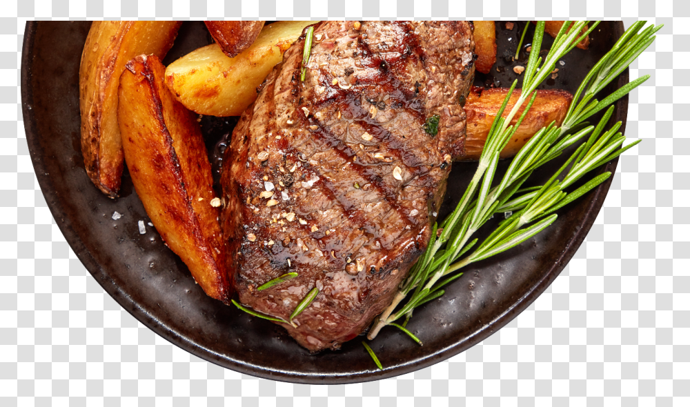 Pork Steak, Food, Roast, Meal, Plant Transparent Png