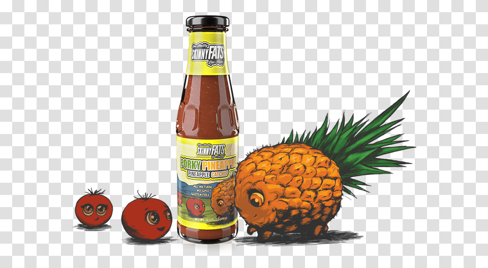 Porky Pineapple Ketchup, Food, Beer, Alcohol, Beverage Transparent Png