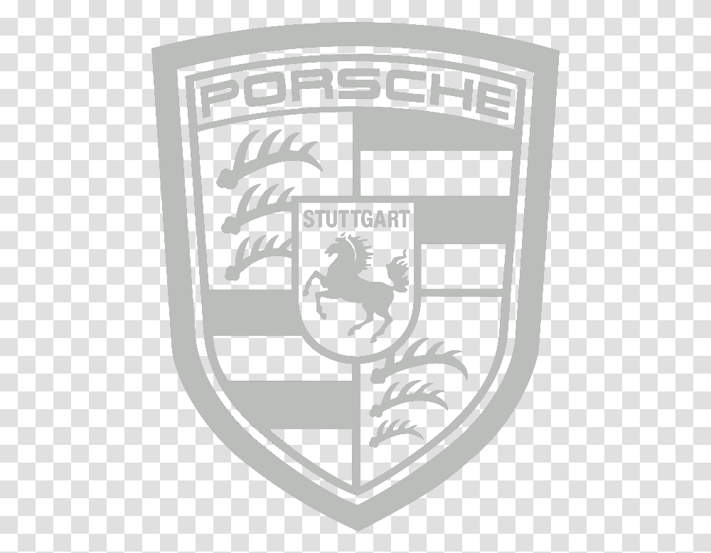 Porsche Porsche Logo Silhouette, Armor, Shield, Poster, Advertisement Transparent Png