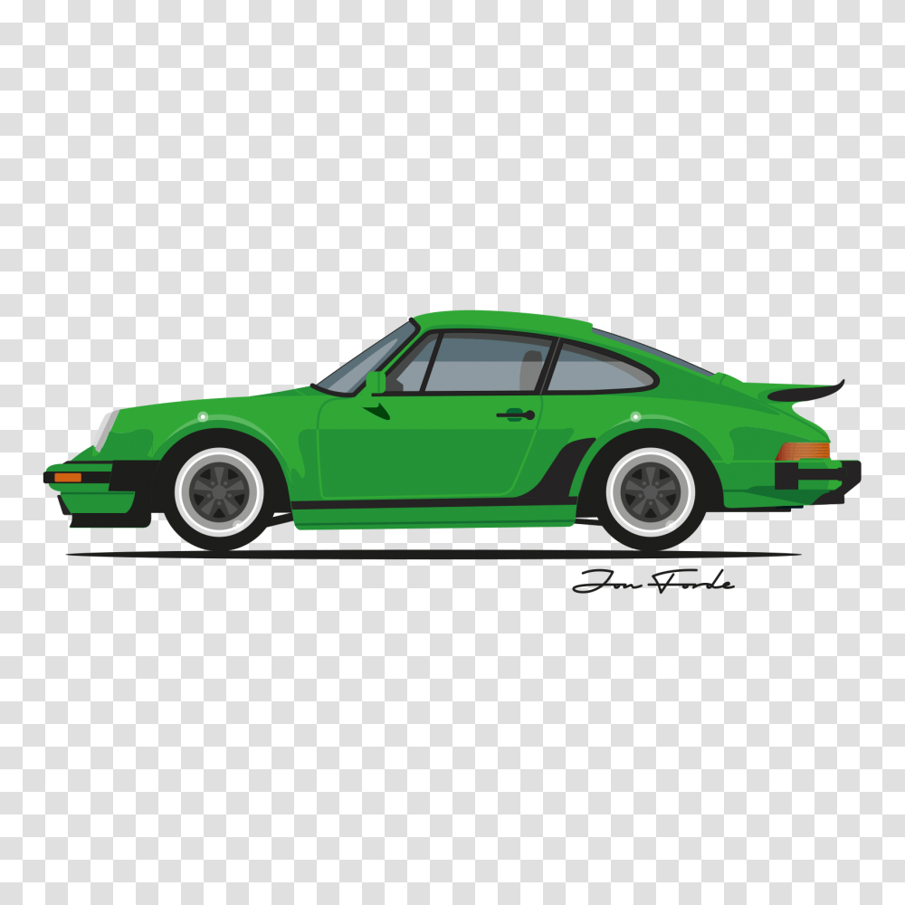Porsche Turbo Whale Tail Jon Forde Automotive Illustrator, Sedan, Car, Vehicle, Transportation Transparent Png