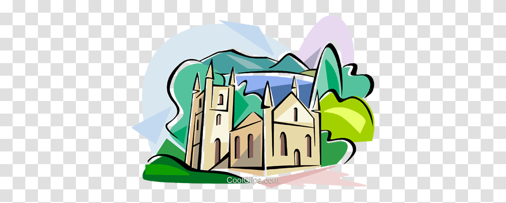 Port Arthur Tasmania Royalty Free Vector Clip Art Illustration, Architecture, Building, Church, Cathedral Transparent Png