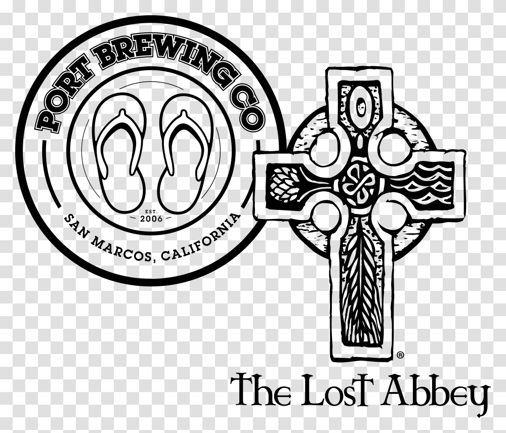 Port Brewing Lost Abbey, Stencil, Cross Transparent Png