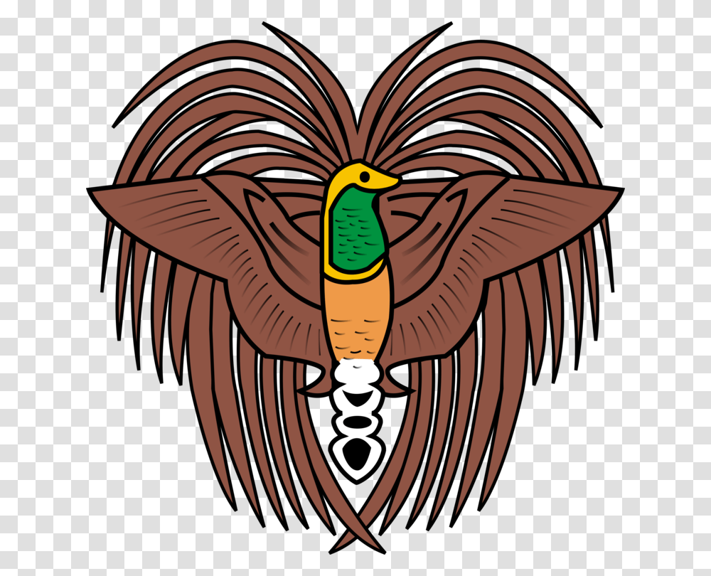 Port Moresby Emblem Of Papua New Guinea Flag Of Papua New Guinea, Bird, Animal, Zebra, Flying Transparent Png