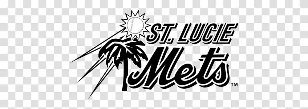 Port St Lucie Mets Logo, Label, Handwriting, Calligraphy Transparent Png