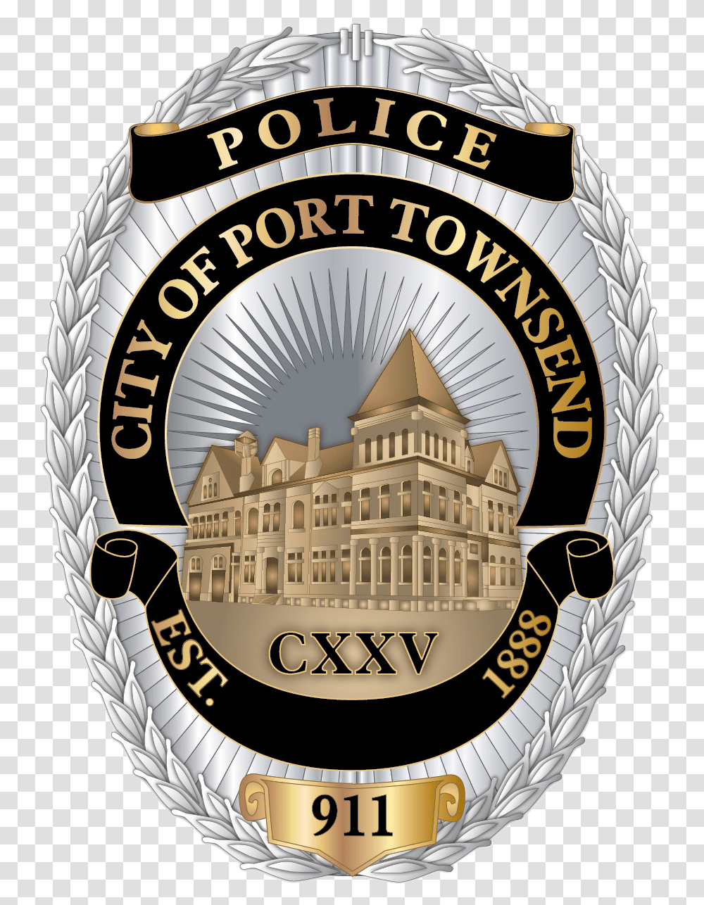 Port Townsend Police Department Solid, Logo, Symbol, Trademark, Badge Transparent Png