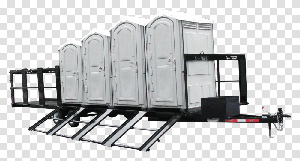 Porta Potty Trailer Horse Trailer, Shipping Container, Transportation, Vehicle, Train Transparent Png