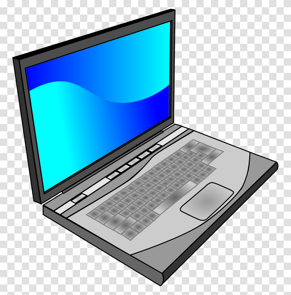Portable Bleu Laptop, Pc, Computer, Electronics, Computer Keyboard Transparent Png