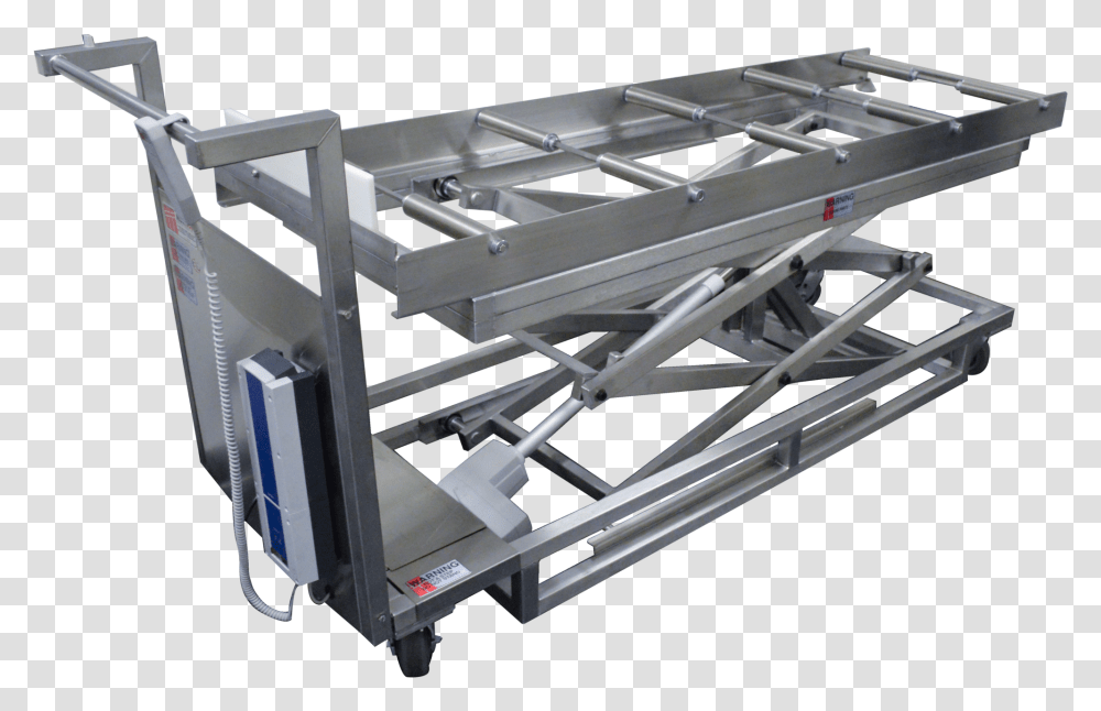 Portable Cadaver Scissor Lift With RollersClass Roof Rack, Machine, Plant, Aluminium, Boat Transparent Png