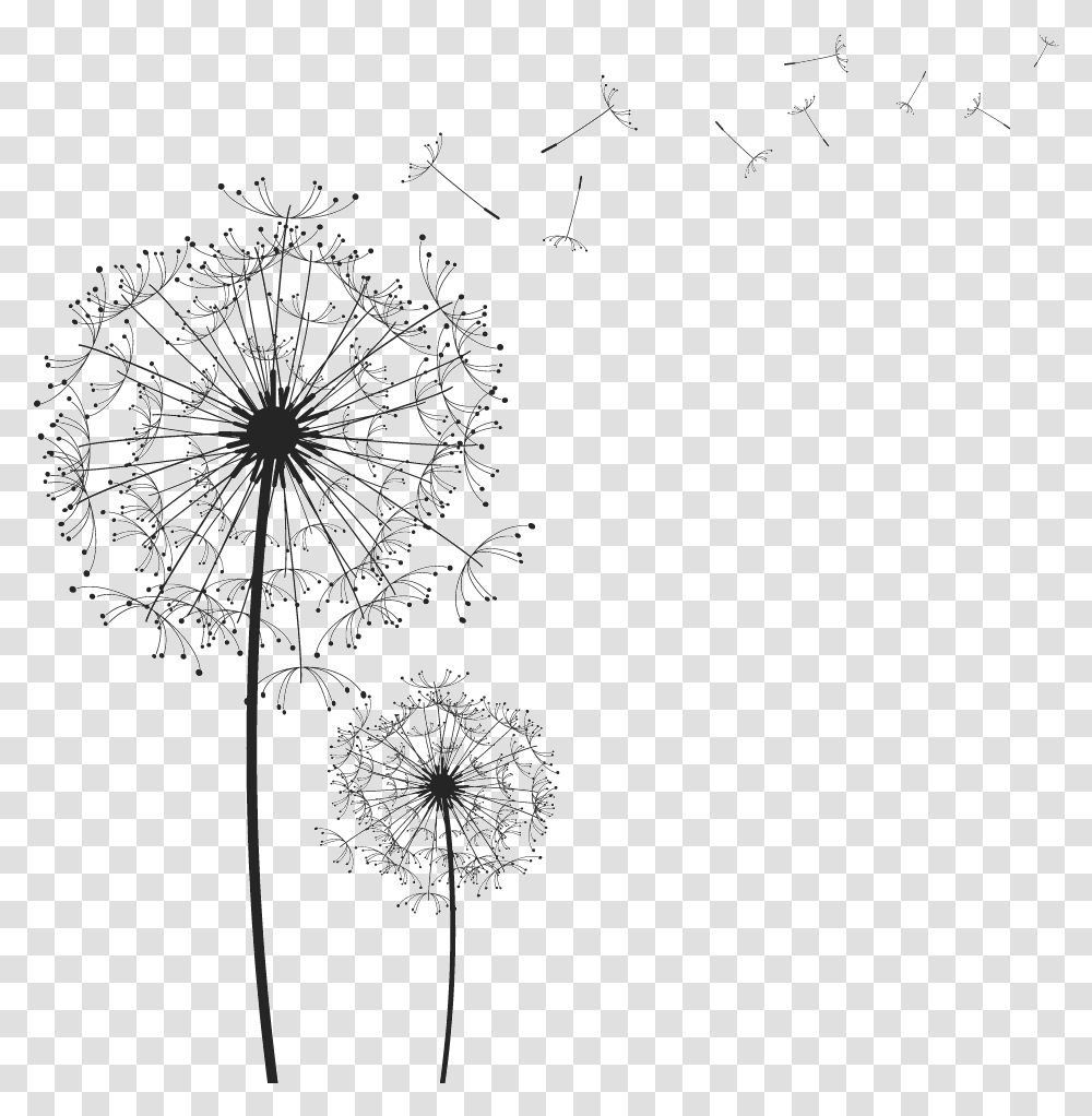 Portable Network Graphics Clip Art Image Vector Graphics Black And White Dandelion Art, Plant, Flower, Blossom, Outdoors Transparent Png