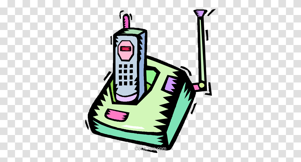 Portable Telephone With Charger Royalty Free Vector Clip Art, Electronics, Mobile Phone, Cell Phone, Dynamite Transparent Png
