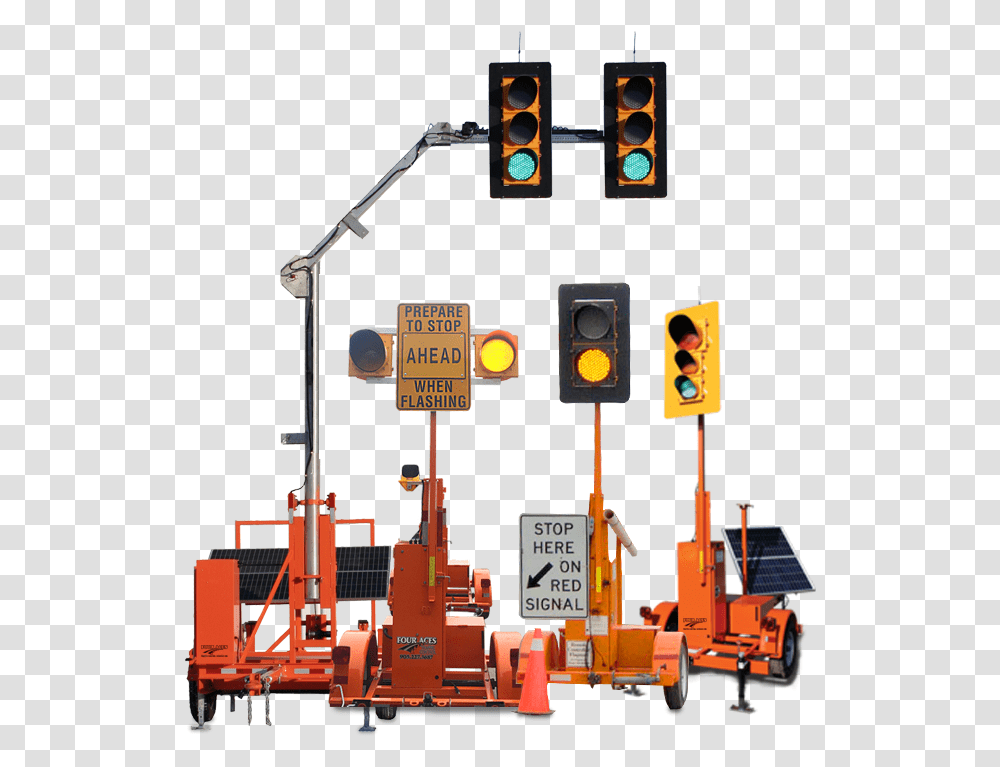 Portable Traffic Lights Portable Traffic Signal, Construction Crane, Fire Truck, Vehicle, Transportation Transparent Png