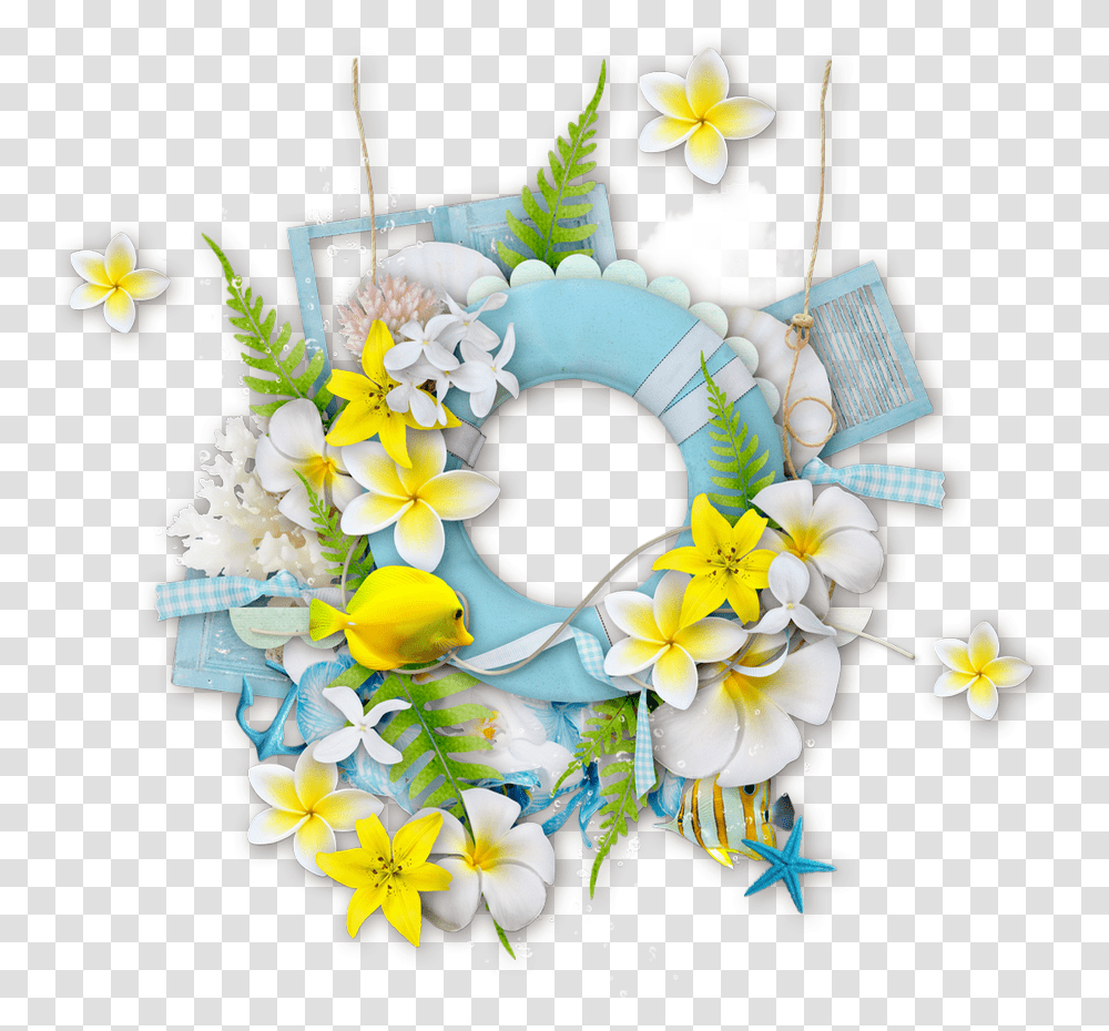 Portable Wreath Frames Design Sea Graphics Floral Clipart Portable Network Graphics, Birthday Cake, Dessert, Food, Drawing Transparent Png