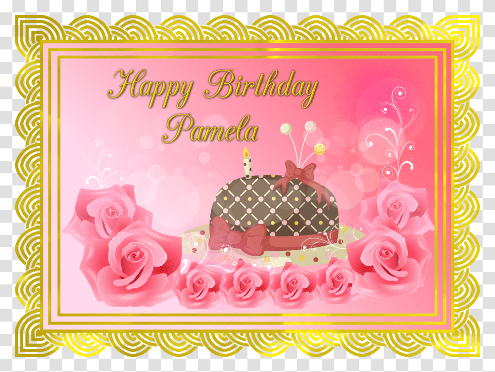 Portal Cake Happy Birthday Pamela, Envelope, Mail, Greeting Card, Birthday Cake Transparent Png