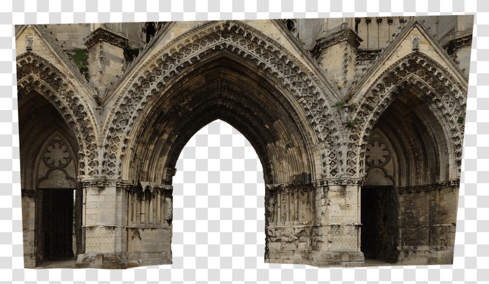 Portal Gothic Architecture Church Building Abbey Of St. Jean Des Vignes, Arched, Crypt, Corridor, Pillar Transparent Png