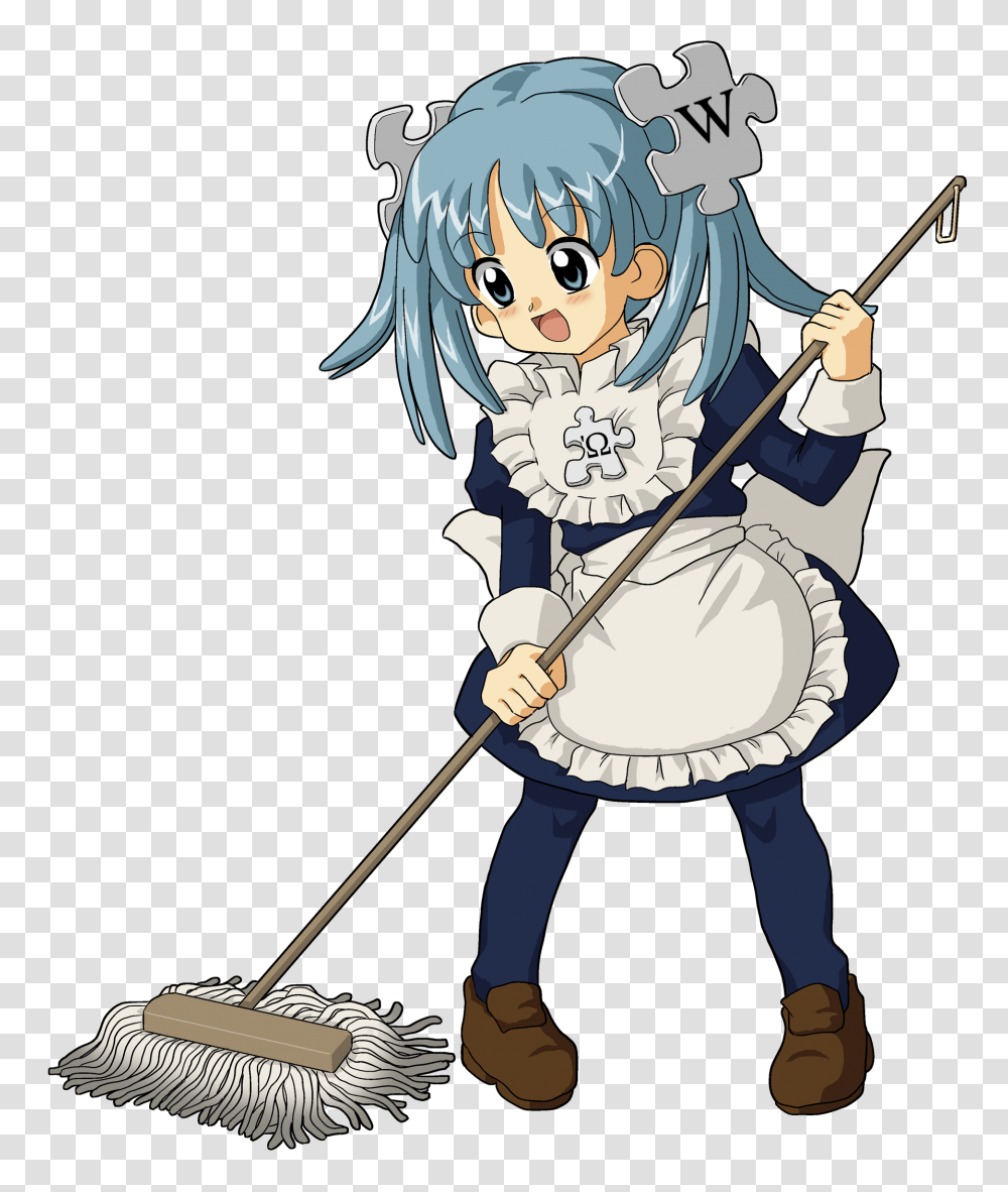 Portalanime And Manga Wikiwand Wikipedia Anime Mascot, Person, Human, Cleaning, Broom Transparent Png