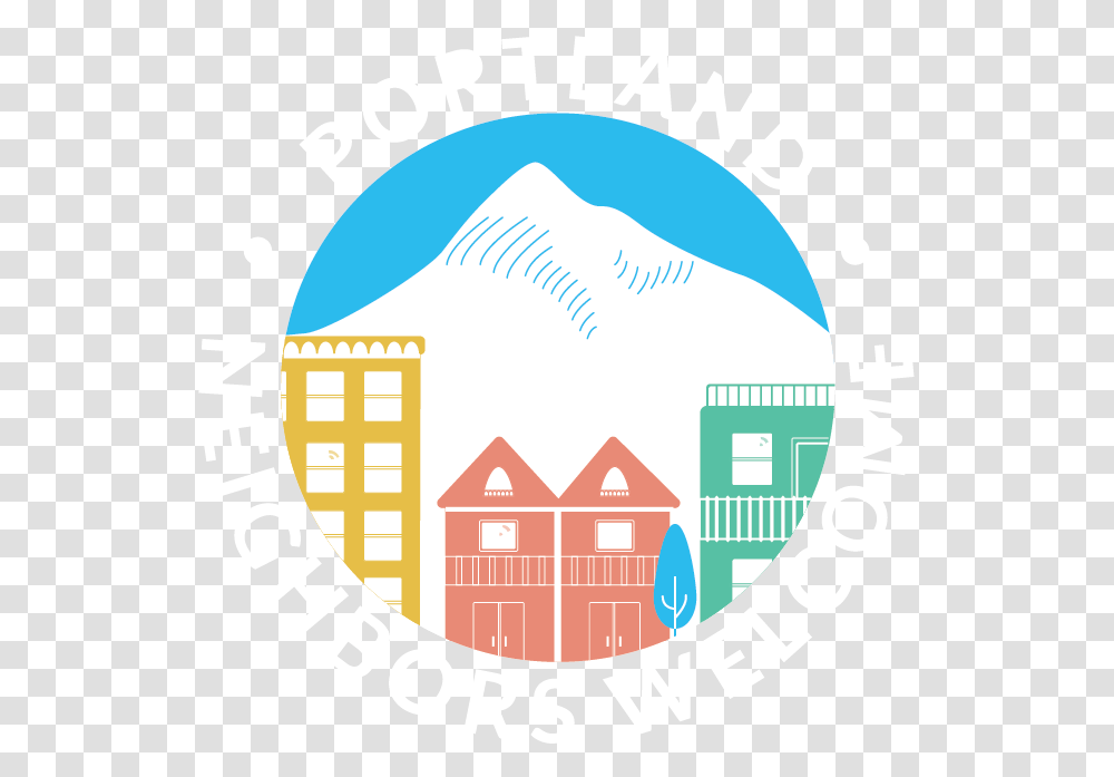 Portland Neighbors Welcome Language, Logo, Symbol, Label, Text Transparent Png