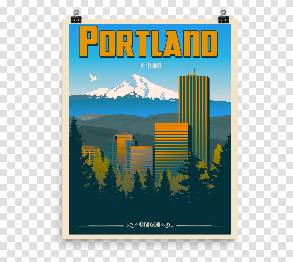 Portland, Poster, Advertisement, Urban, City Transparent Png