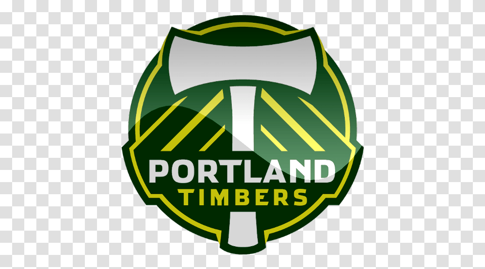 Portland Timbers Football Logo Portland Timbers Logo, Text, Label, Symbol, Hand Transparent Png