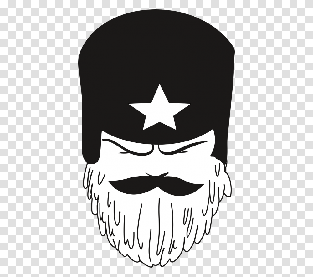 Portrait Download Emblem, Stencil, Star Symbol, Mustache Transparent Png