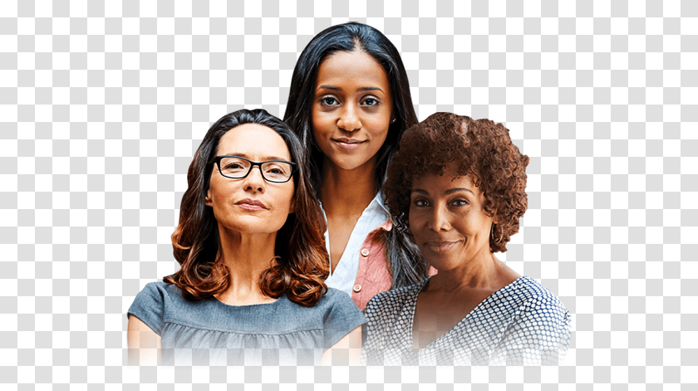 Portraits Of Three Women Friendship, Person, Glasses, Accessories, Face Transparent Png